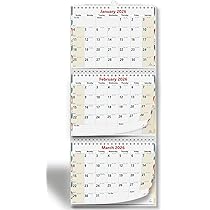 2026 2027 3-Month Wall Calendar by StriveZen, Move-a-Page, 11 x 26